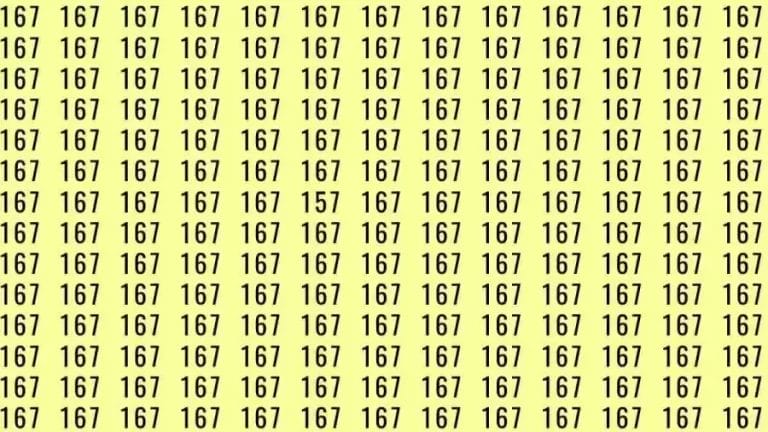 Optical Illusion: If you have sharp eyes find 157 among 167 in 10 Seconds?