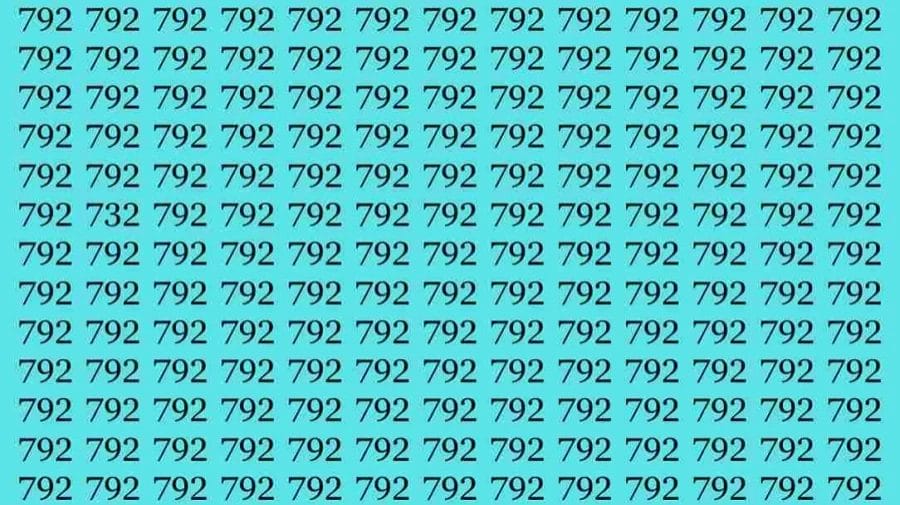 Optical Illusion Challenge: Only 2% people will find the number 793 among 792 in 8 Seconds