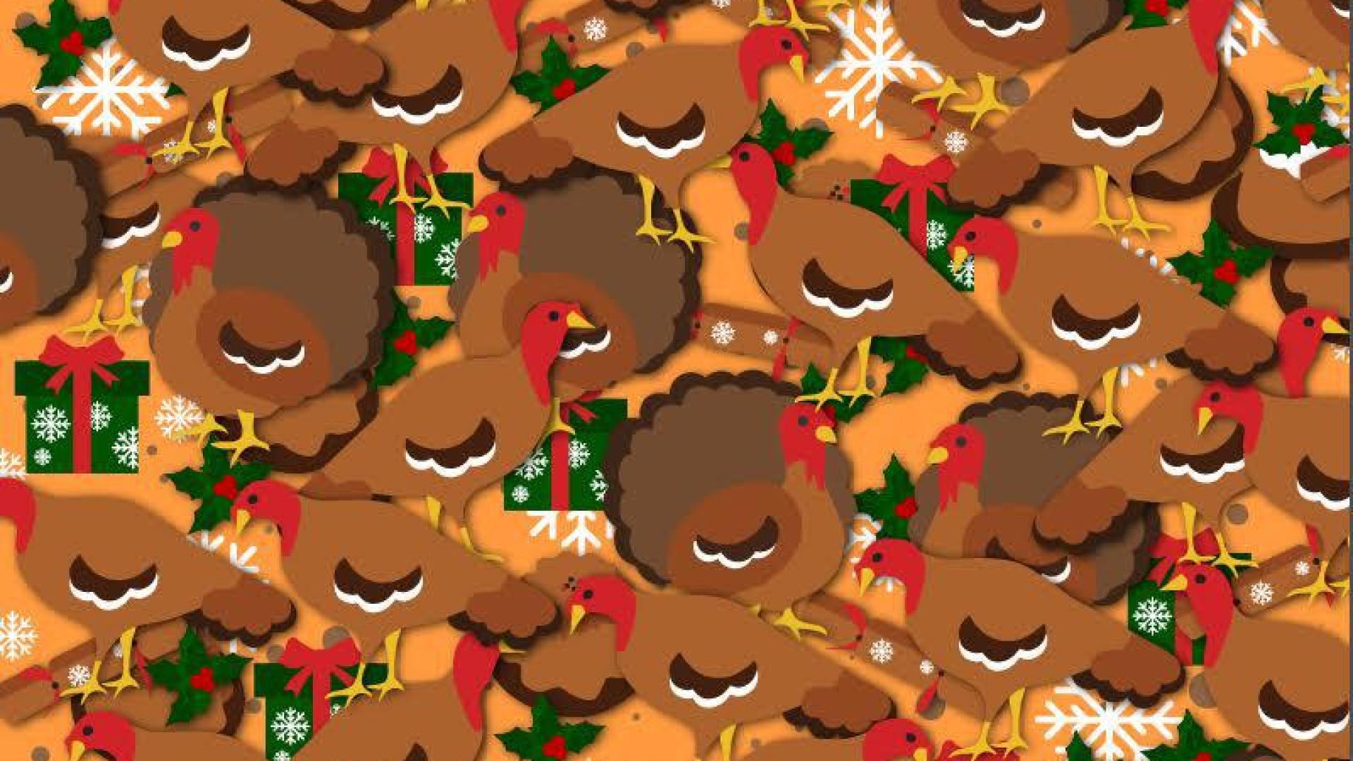 Can you spot the Christmas pudding among the turkeys in this festive brainteaser?