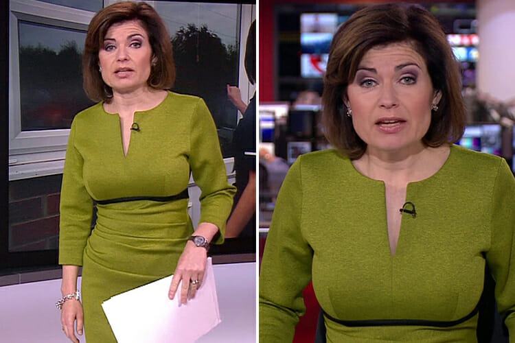 Can you spot the clever trick BBC newsreader Jane Hill used to make her boobs stand out and her waist look smaller?