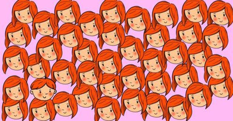 IQ TEST.  Only Genius can solve this puzzle: Can you find the guy hiding among the girls???