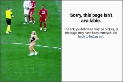 Instagram Deletes Kinsey Wolanski Sue’s Account After Champions League stunt