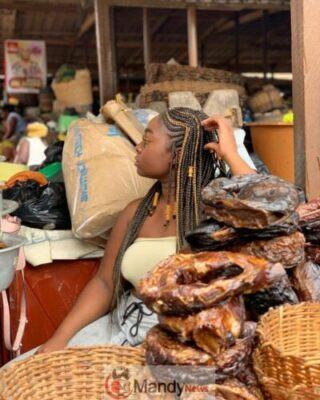 More Photos Of Ghanaian Slay Queen Who Was Spotted Selling Dry Fish