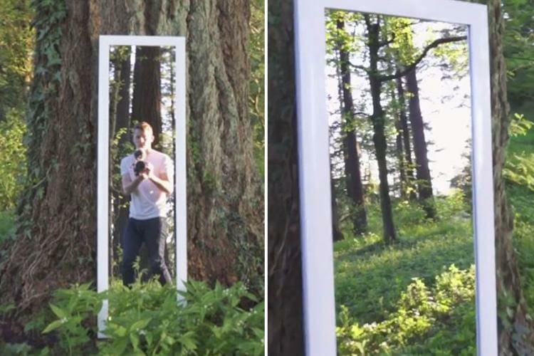 This bizarre mirror optical illusion will leave you scratching your head... can YOU work it out?