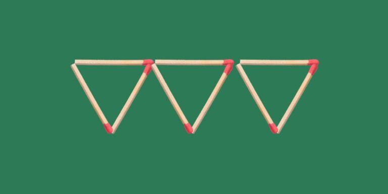 Brain teaser: Are you a genius? Yes, if you can move 3 matches to get 5 triangles in 30 seconds max?