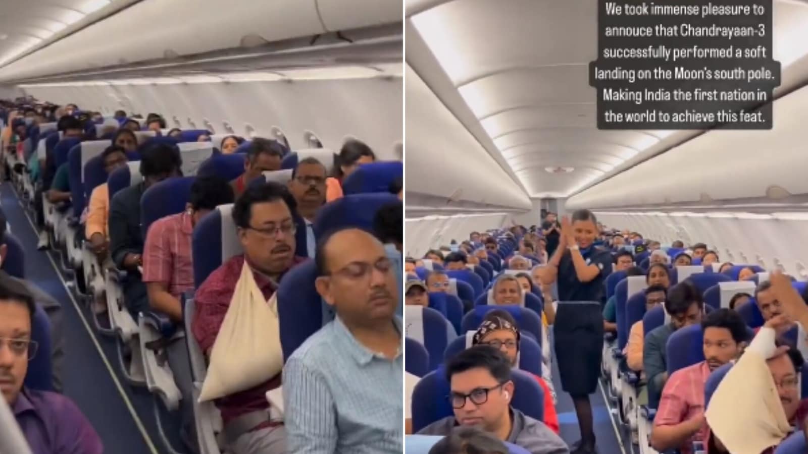 IndiGo passengers erupt in cheers as pilot announces Chandrayaan-3 landing mid-flight