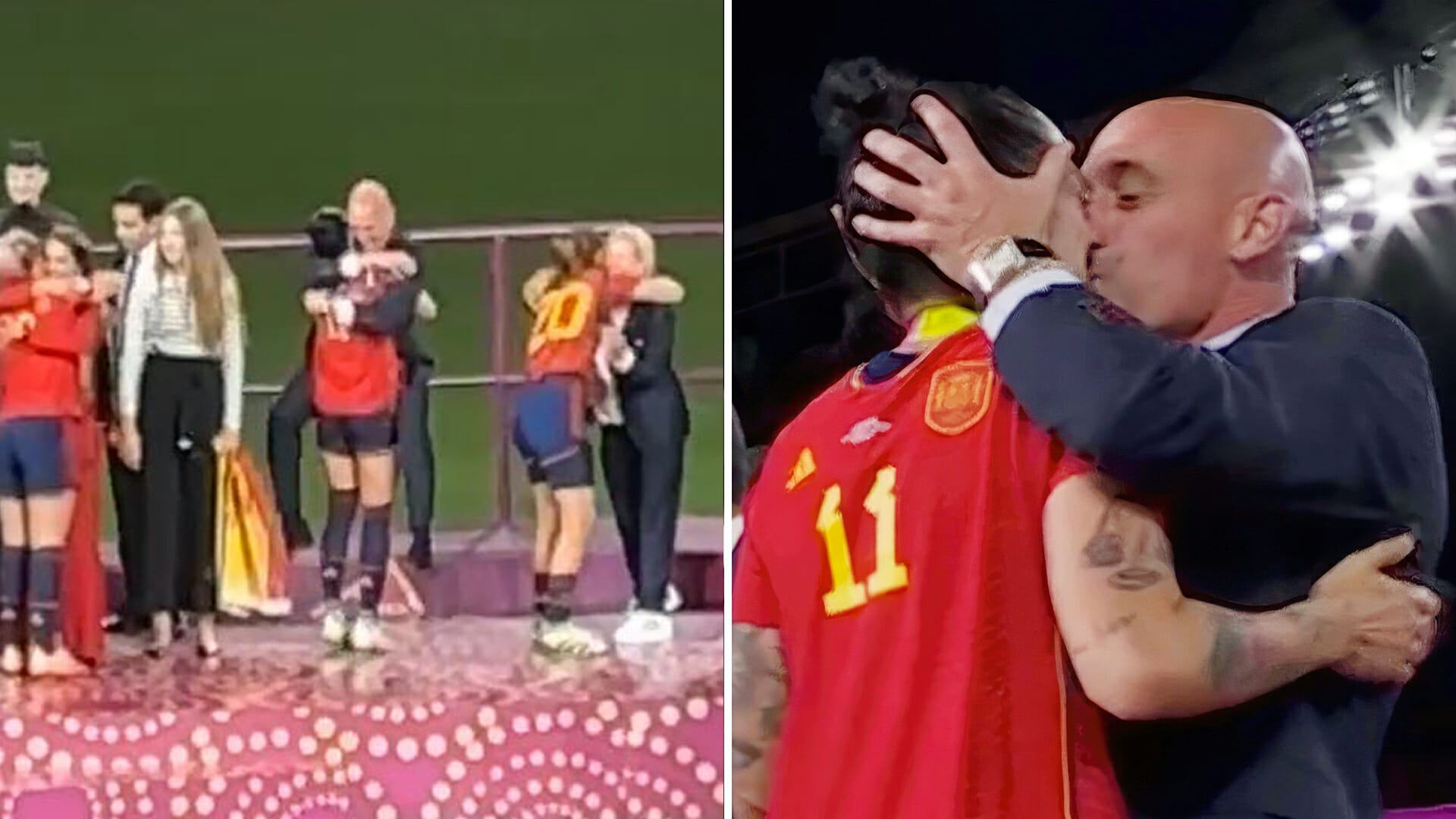 New footage emerges which DISPROVES Spanish FA’s bonkers claim about Rubiales kiss storm