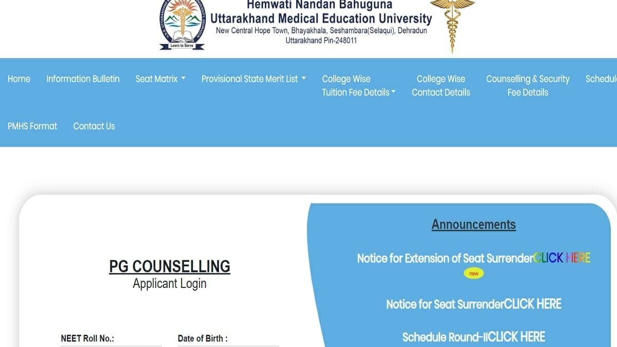 Uttarakhand NEET PG counselling 2023