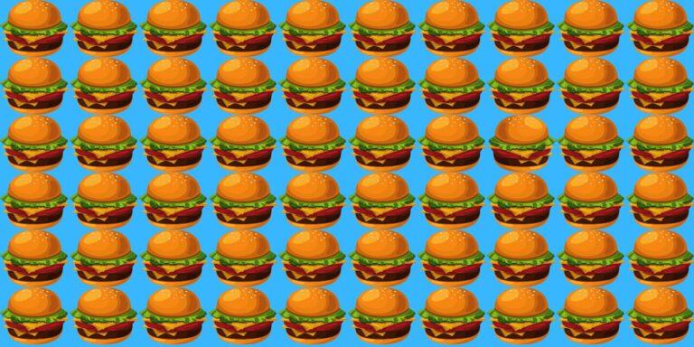 Visual challenge: Spot all the odd burgers in under 20 seconds! How many have you counted?