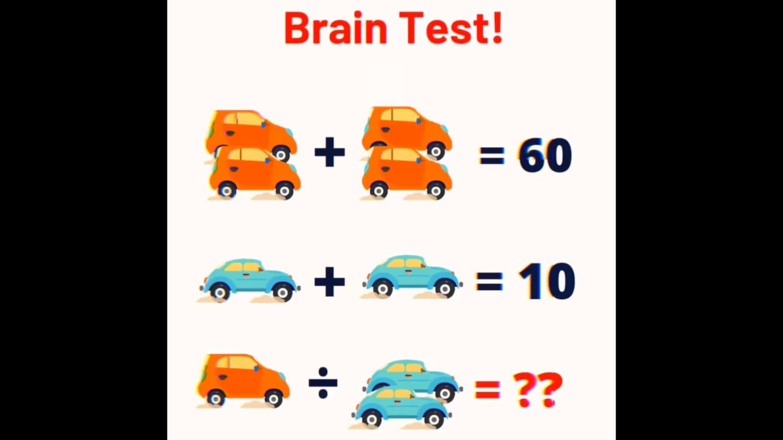 Can you solve this brain teaser featuring cars in 5 seconds?