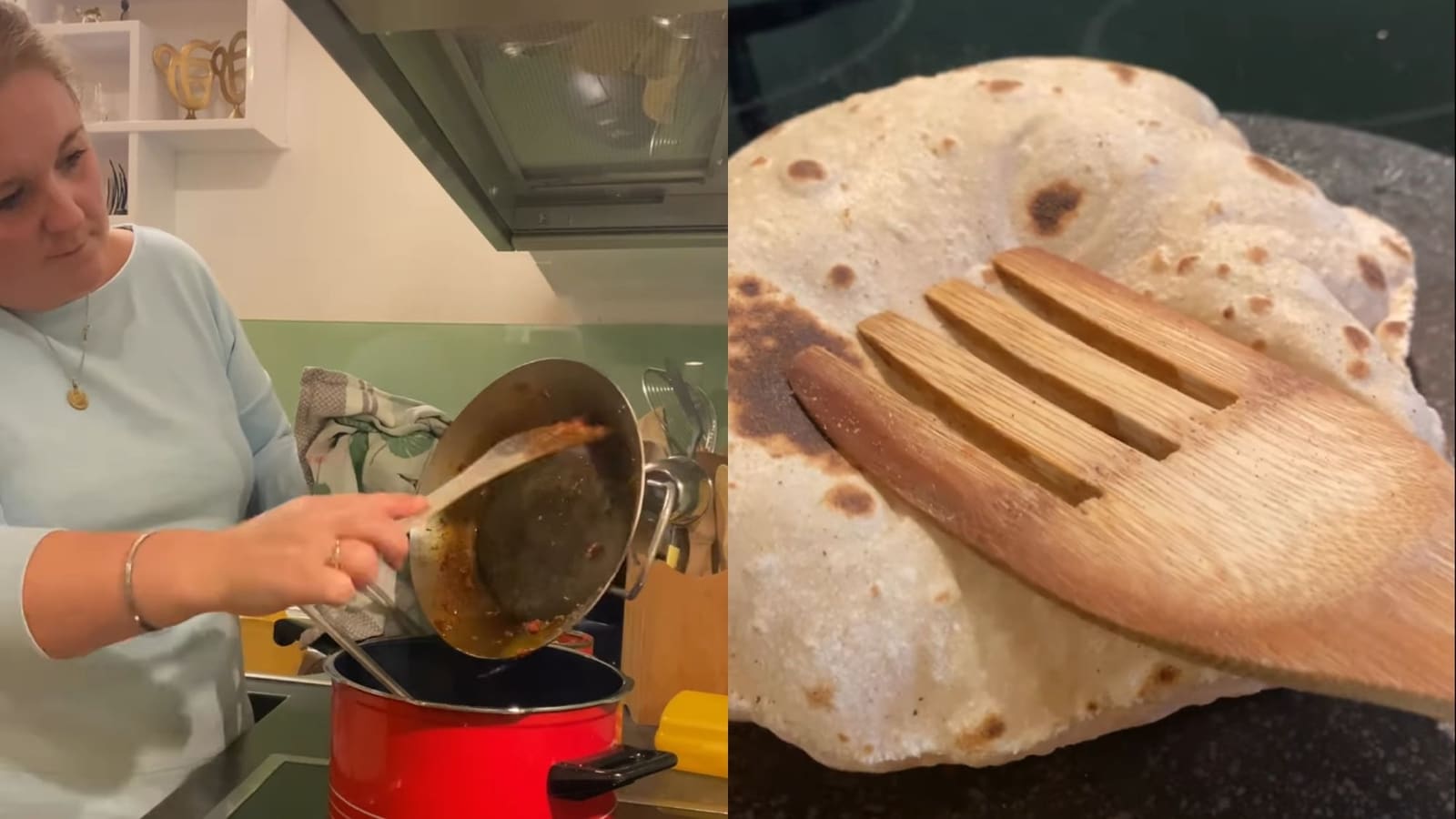 German woman cooks chana curry and rotis, wows netizens