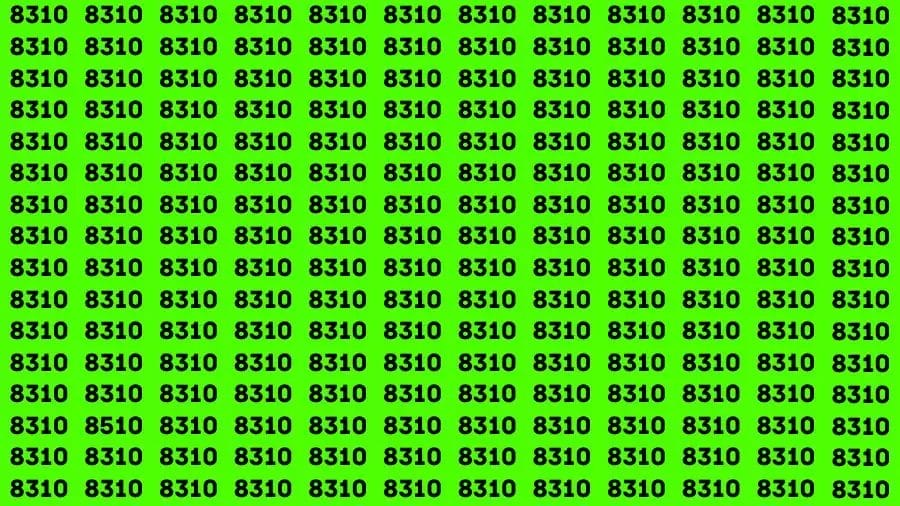 Only a Smart Brain Can Spot 8510 Among 8310 Within 15 Secs!