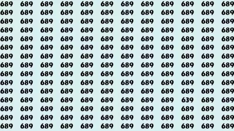 Optical illusion: If you have 50/50 vision, find the number 639 among 689 in 13 seconds