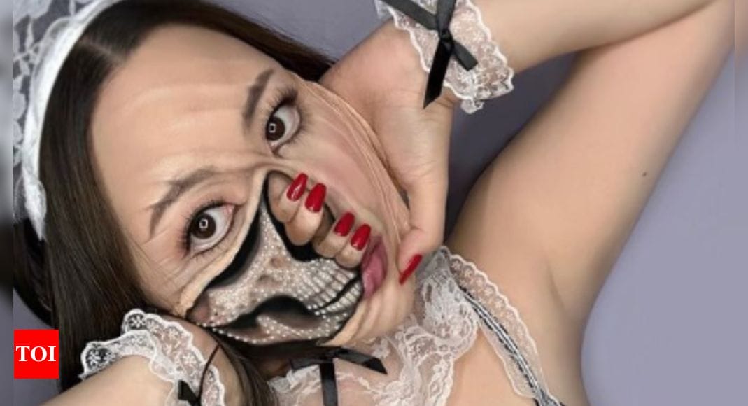 Make-up optical illusion: THIS Halloween face artwork will leave you puzzled