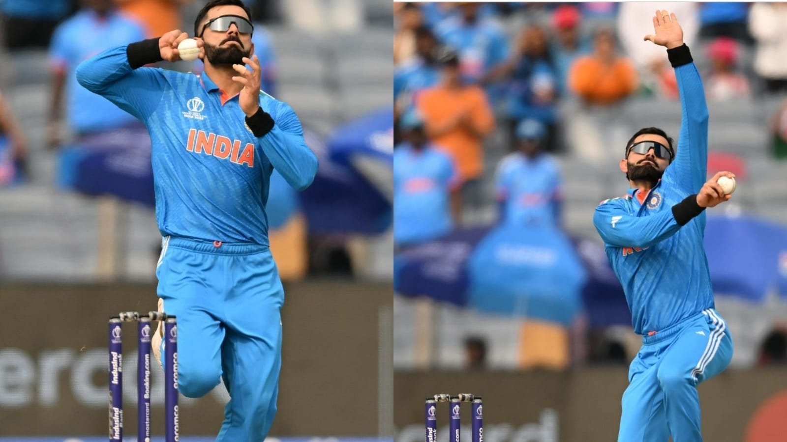Pune stadium erupts in joy as Virat Kohli makes ODI bowling comeback
