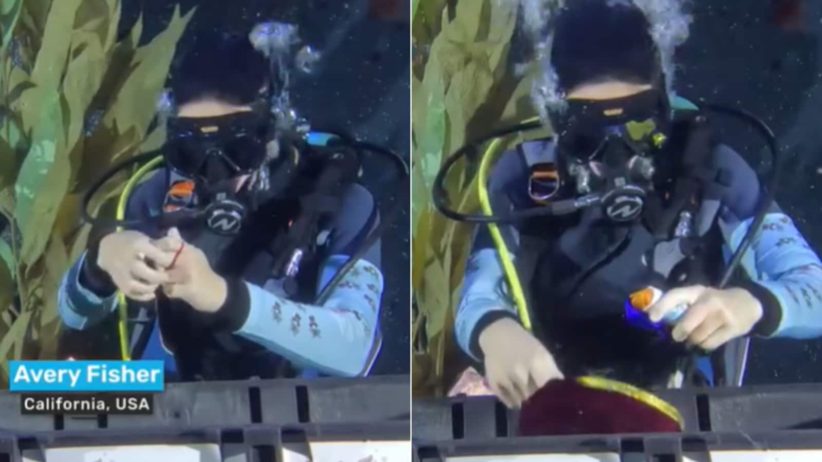 13-year-old scuba diver claims world record with her underwater magic performance