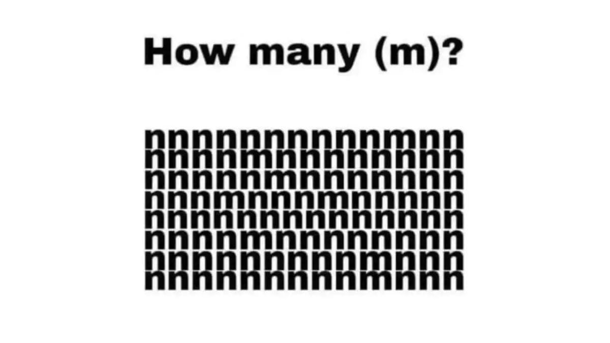 Optical Illusion: How many ‘m’ can you count in this picture within 6 seconds?