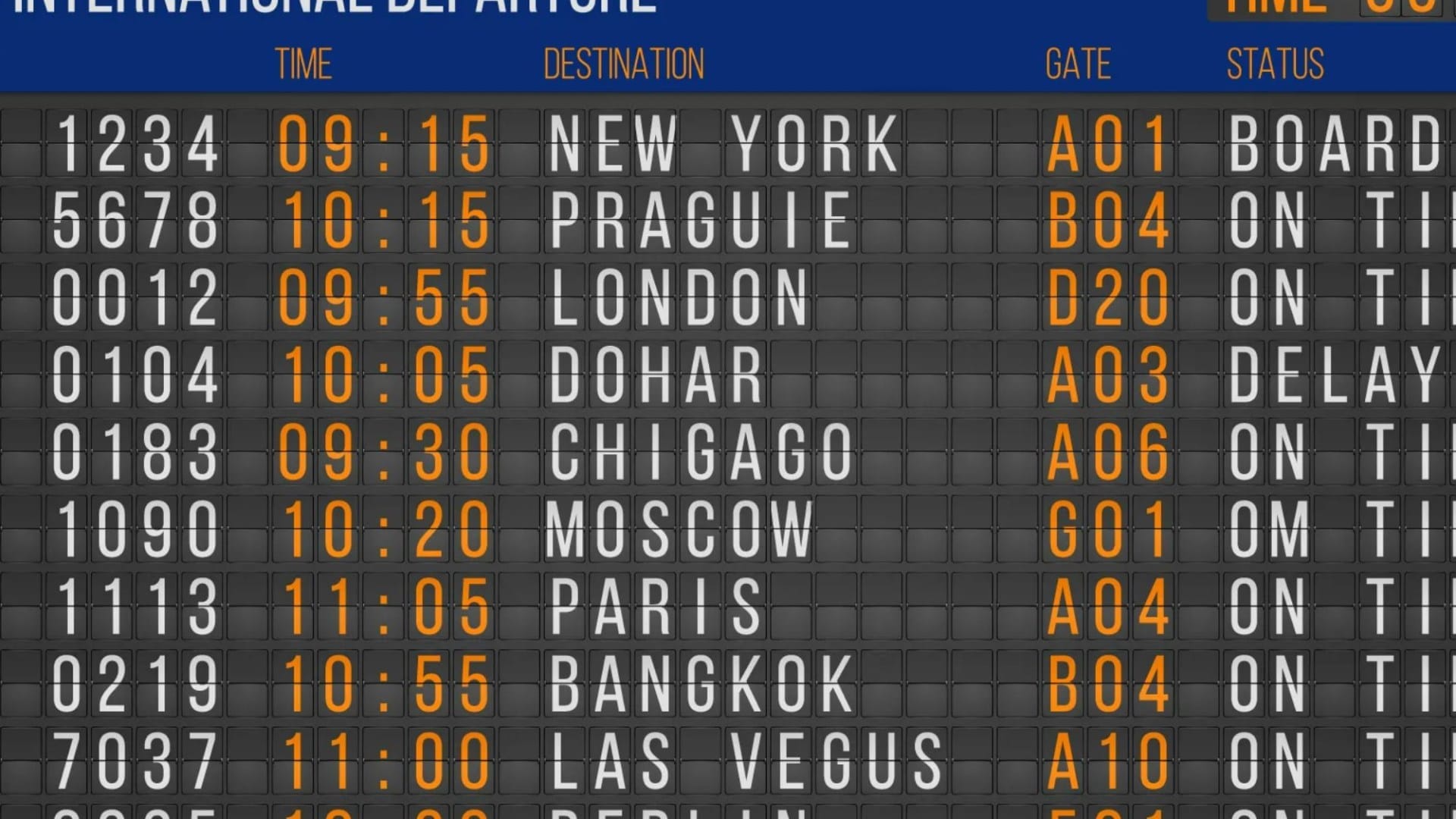 Only eagle-eyed players will spot the errors on this departure board - so can you beat the 60 second record?