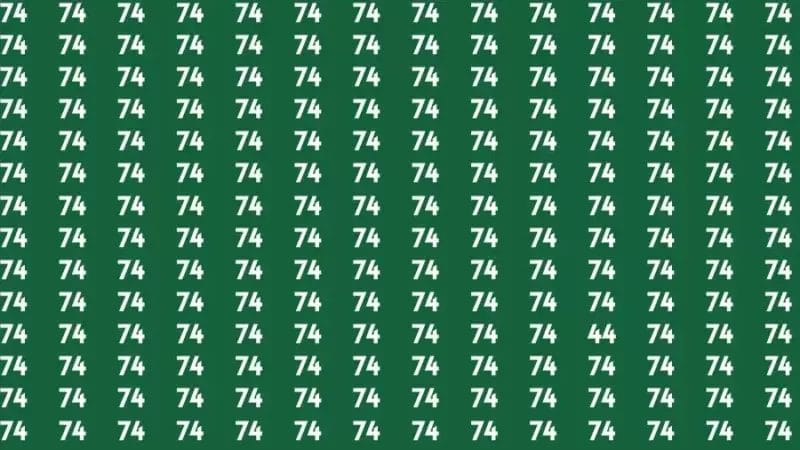 Perception Discover: If you have sharp eyes, find the number 44 among 74 in 14 seconds