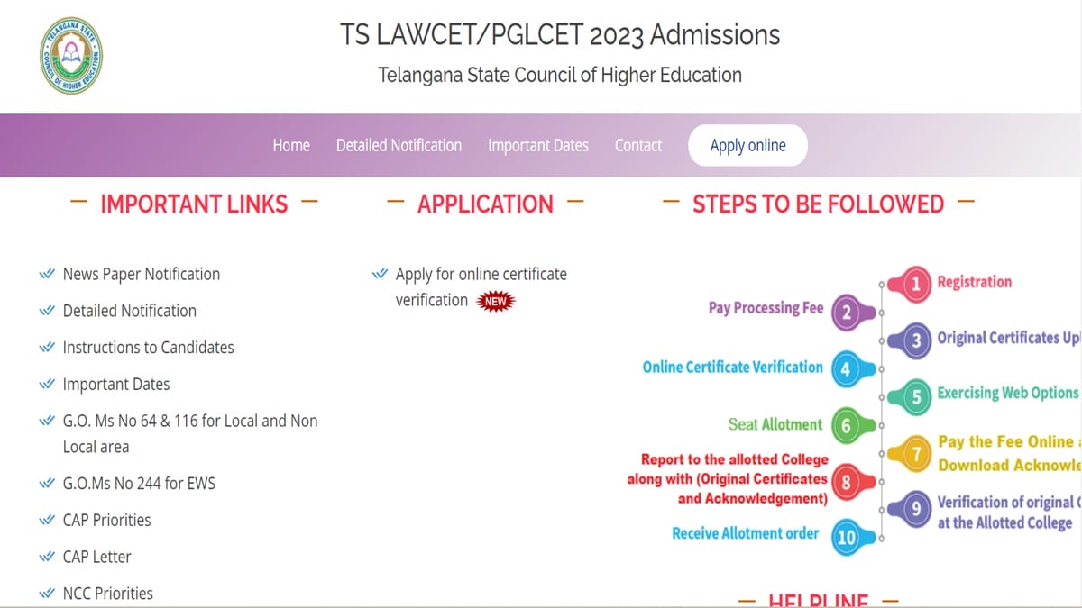 TS LAWCET 2023 Counselling phase 1 registrations end tomorrow