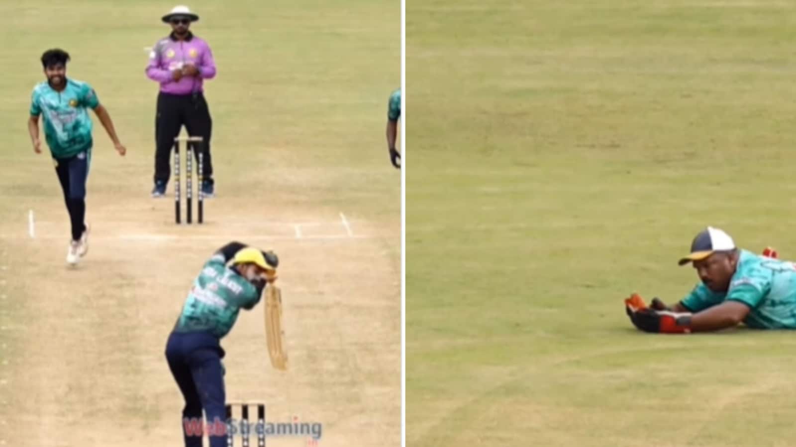 Wicketkeeper’s strange catch goes viral. ‘Bro didn’t catch the ball, it caught him,’ say people