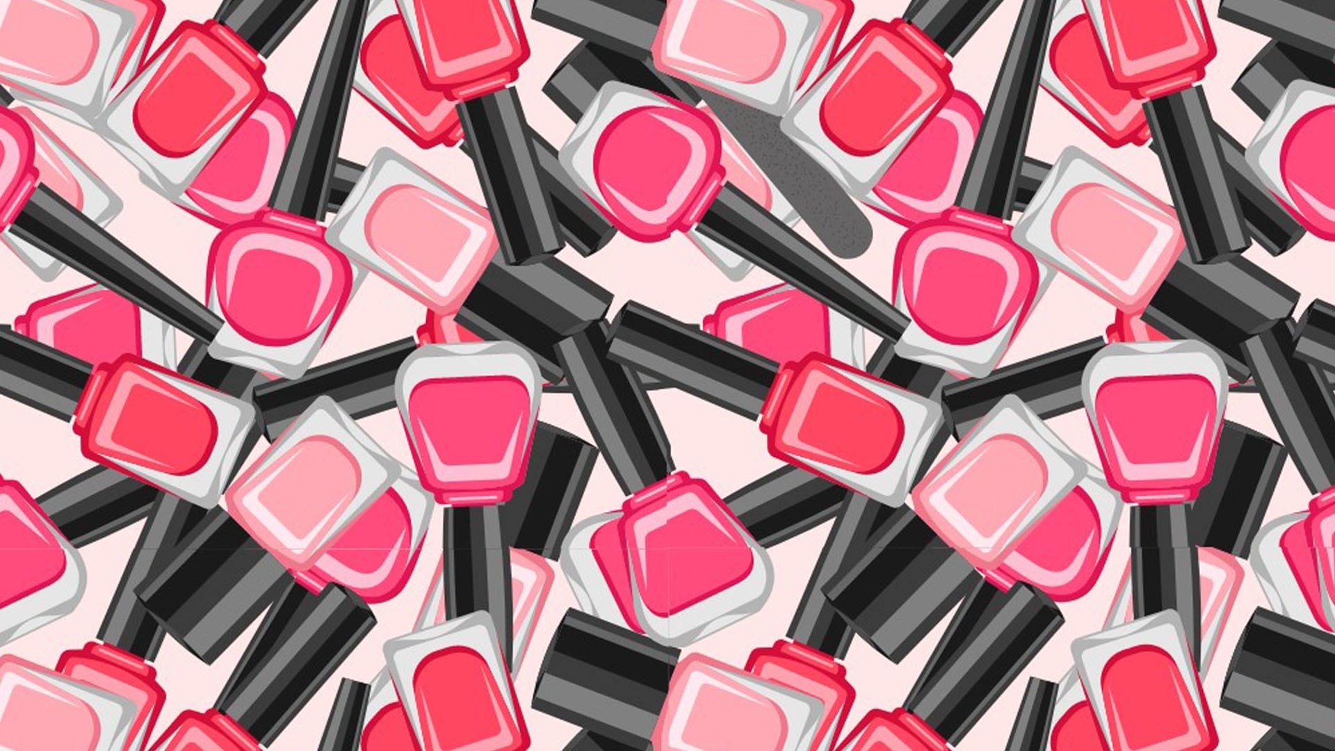 You have 20/20 vision if you spot the hidden nail file among the sea of pink nail polishes in under 10 seconds