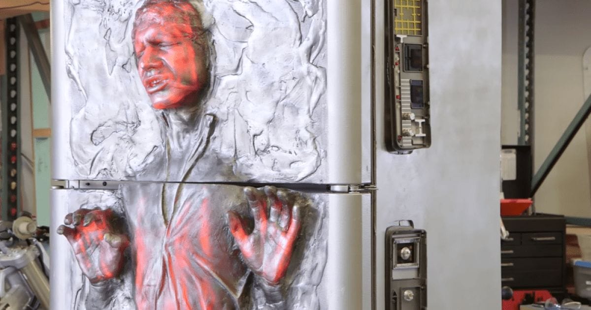 A Hollywood makeup specialist built the perfect ode to Han Solo in carbonite