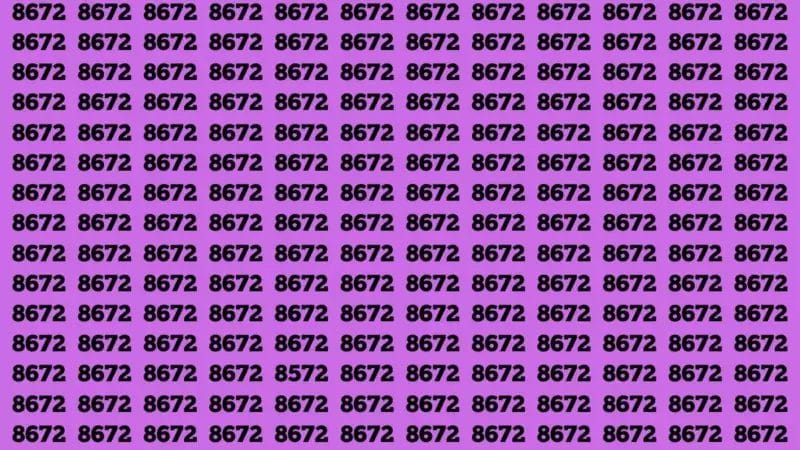 Only 5% of people can find the number 8572 among 8672 in just 10 seconds