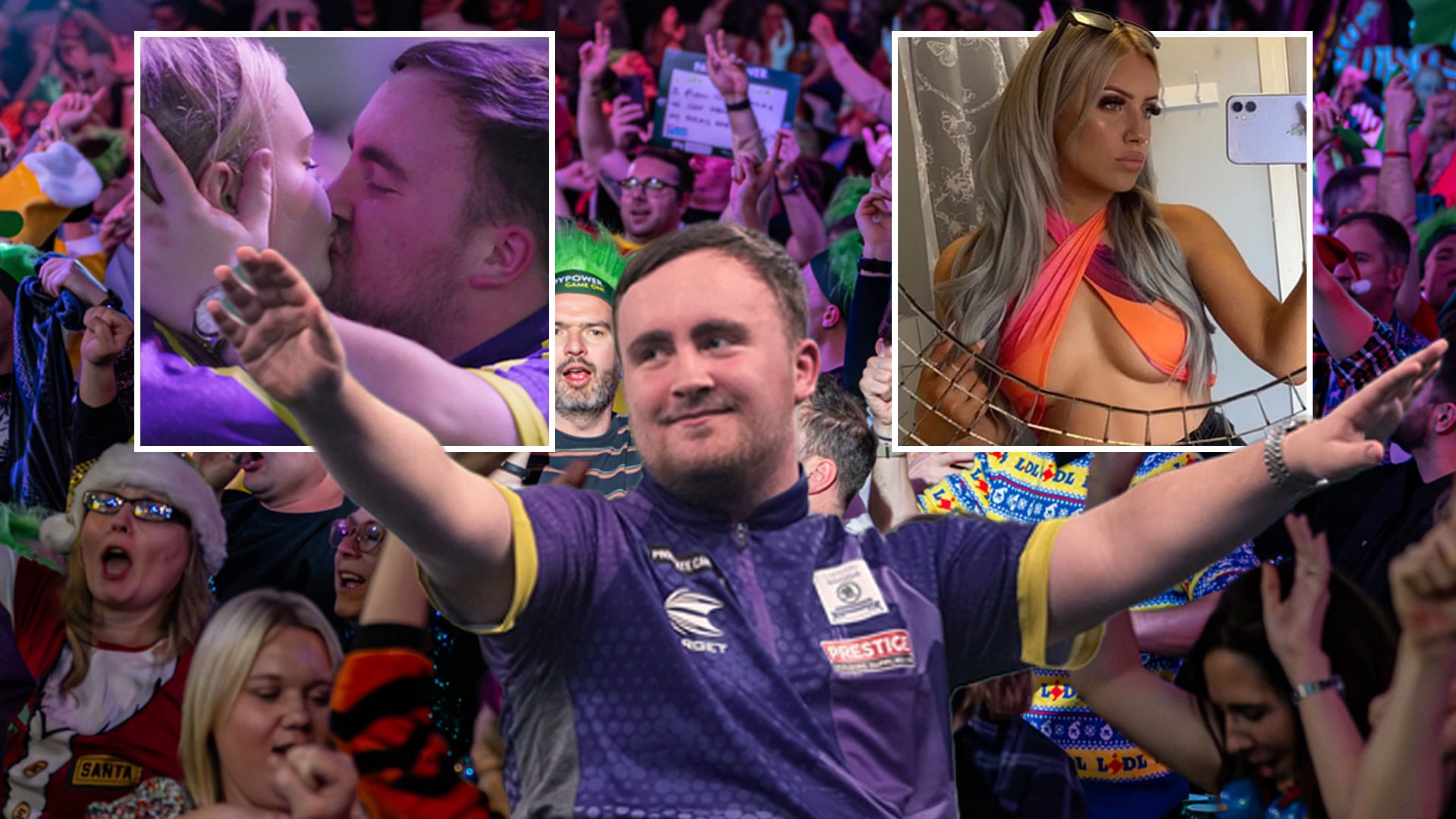 Darts wonderkid Littler, 16, celebrates historic win with kiss from girlfriend, 21, before sister posts touching message