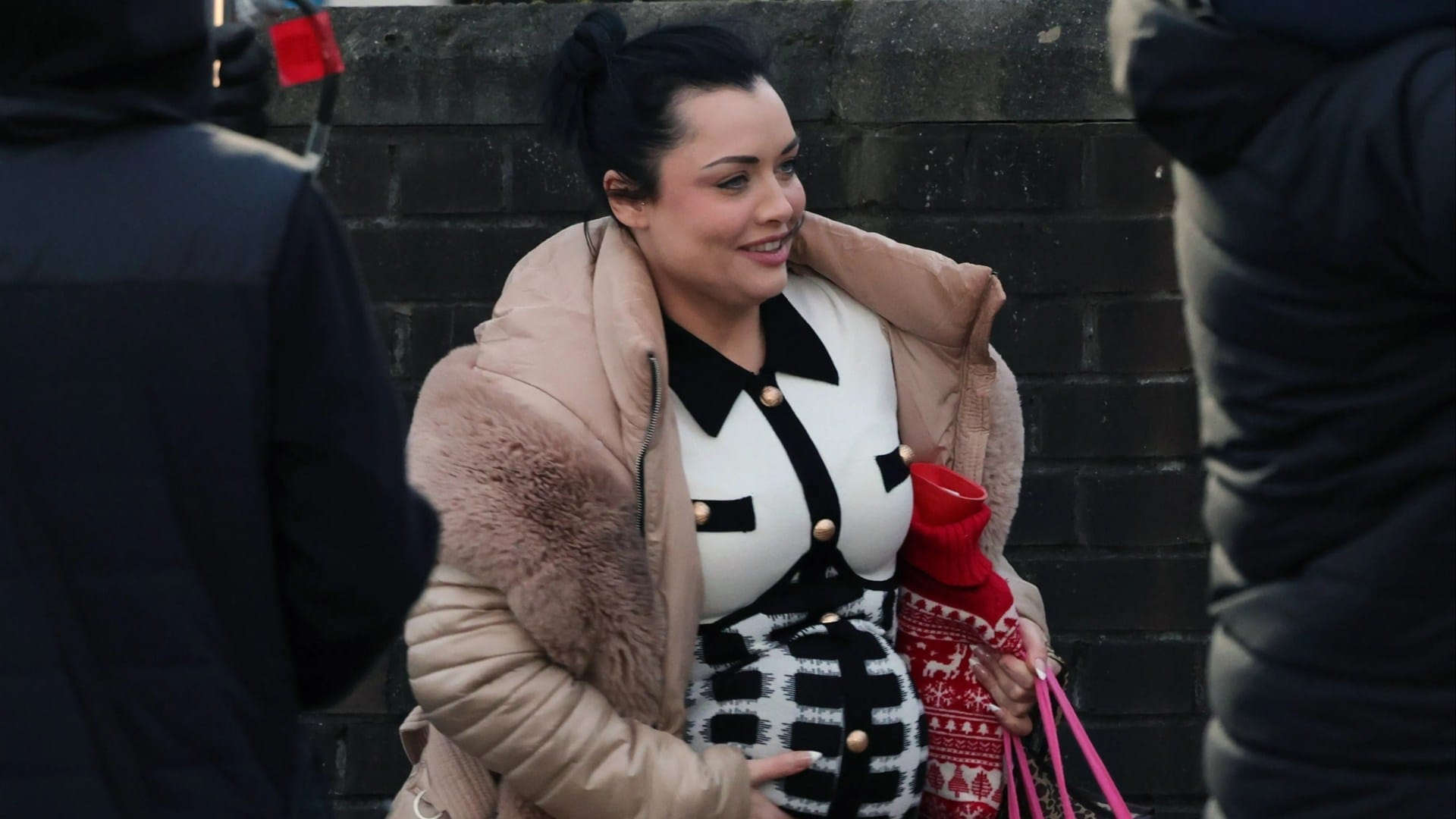 EastEnders' Whitney Dean shows off huge baby bump as Shona McGarty films final scenes after sensationally quitting soap