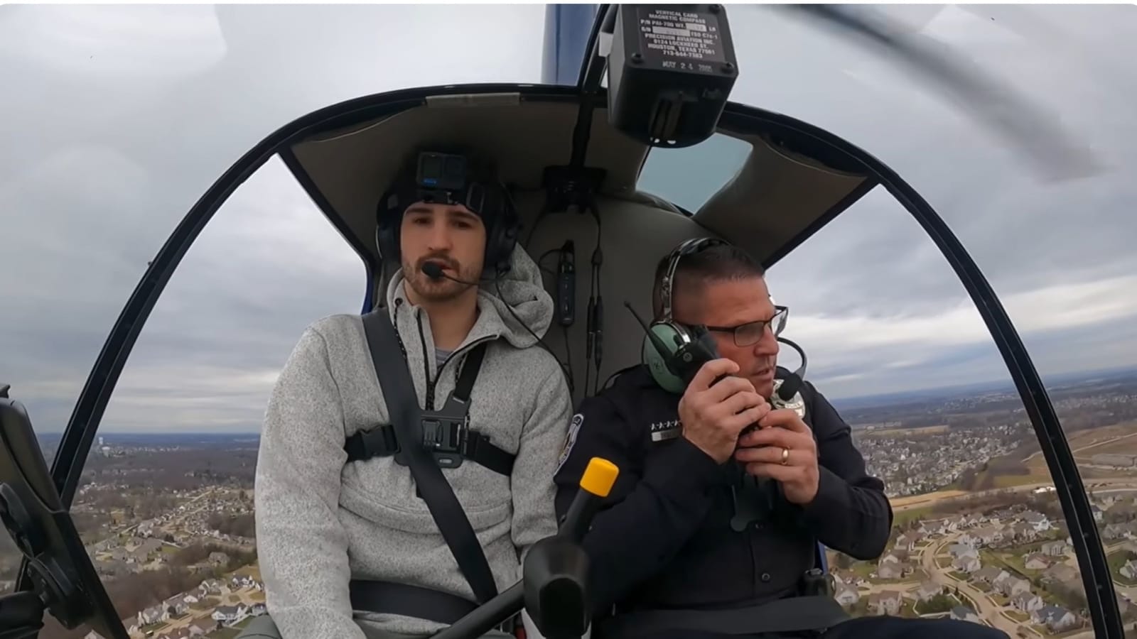 Retiring cop gets an unforgettable helicopter send-off, thanks to a YouTuber