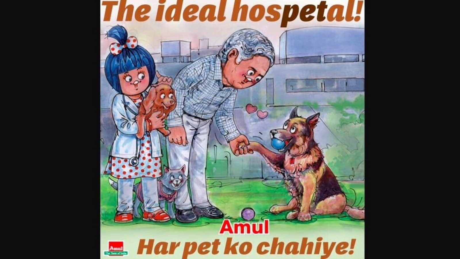 Amul’s adorable doodle for Ratan Tata’s upcoming hospital for animals