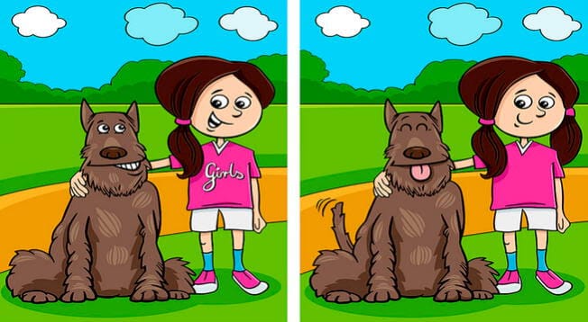 Can you find 6 differences in two similar pictures in 16 seconds?  Challenge your mind and solve the challenge
