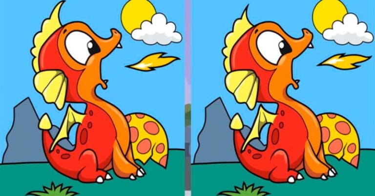 Do you have excellent eyesight?  Find 3 differences in the little dragon
