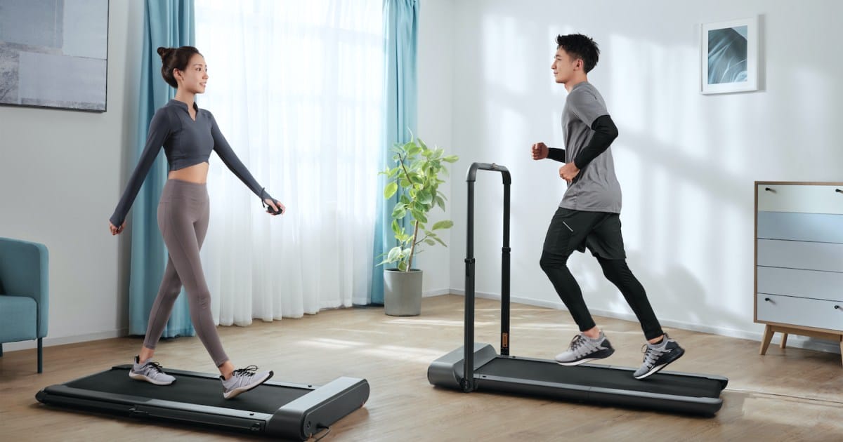 Exercise while working at your desk with the foldable WalkingPad R1 treadmill