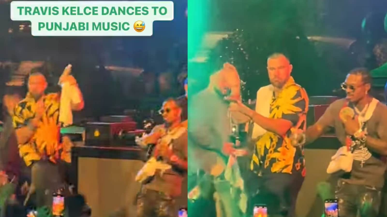 Taylor Swift’s boyfriend Travis Kelce dances to Punjabi song Mundian To Bach Ke in Las Vegas, video goes viral