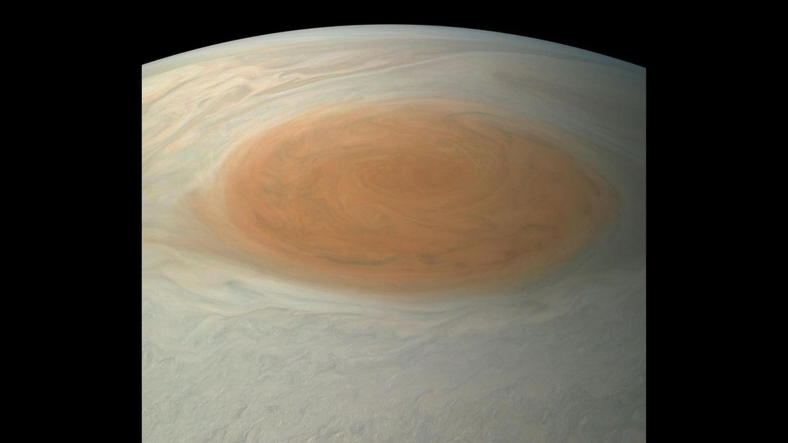 NASA’s Juno captures stunning pic of Jupiter’s Great Red Spot, it’s ‘twice as large as Earth’