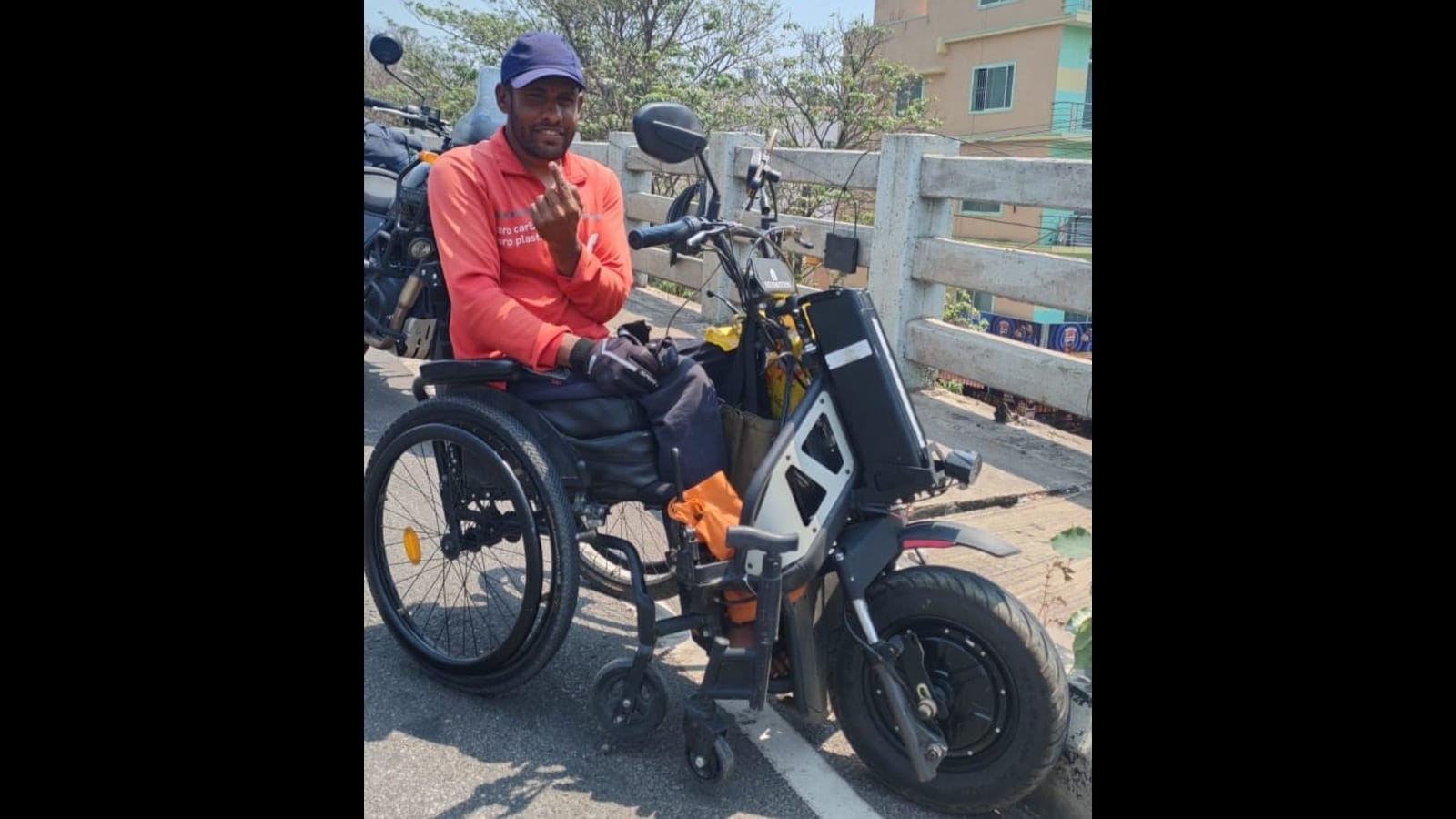 Lok Sabha elections 2024: Bengaluru Zomato agent turns up in wheelchair to vote. See pics