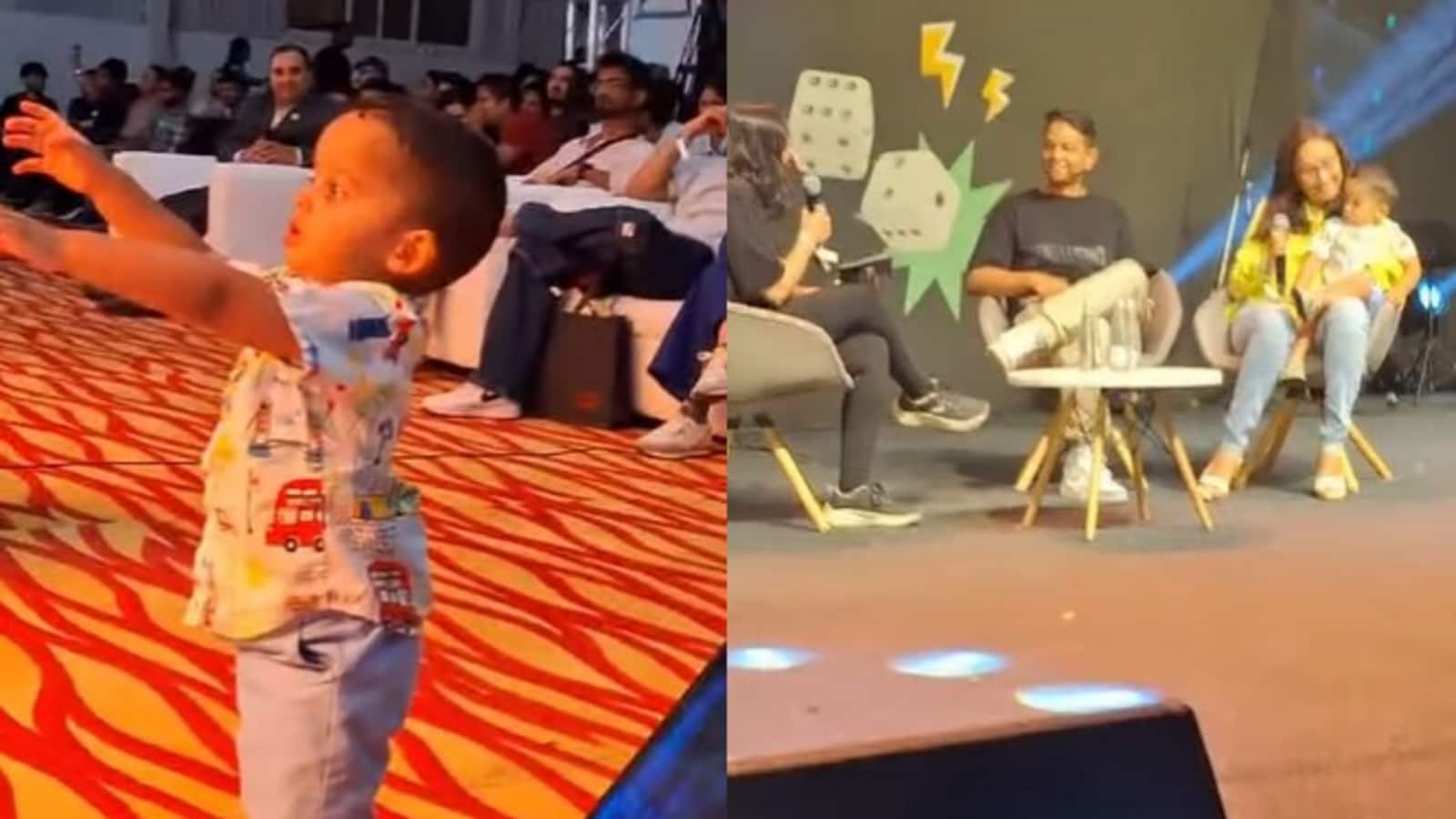 Edelweiss MF MD Radhika Gupta's 2-year-old son steals spotlight from her on stage at Zerodha event