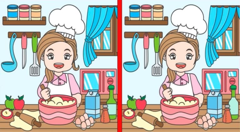 Find 3 differences in the chef's image?  Dare to overcome this challenge in 3 seconds