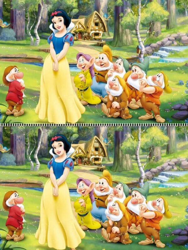 Find 5 differences in these Disney photos.  Solve the challenge that 98% have failed