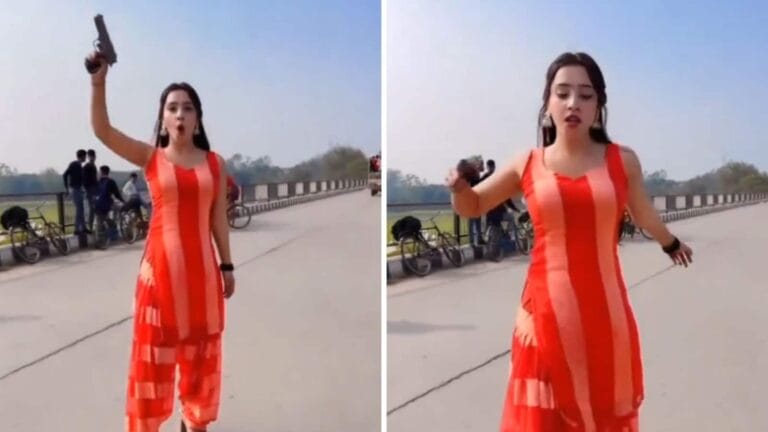 Influencer dances with gun in broad daylight, viral video attracts UP Police’s attention
