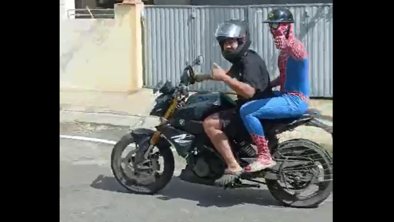 Spider-Man in JP Nagar? Video of man riding pillion in Bengaluru goes viral. X users say ‘Spider-Man: Homecoming’