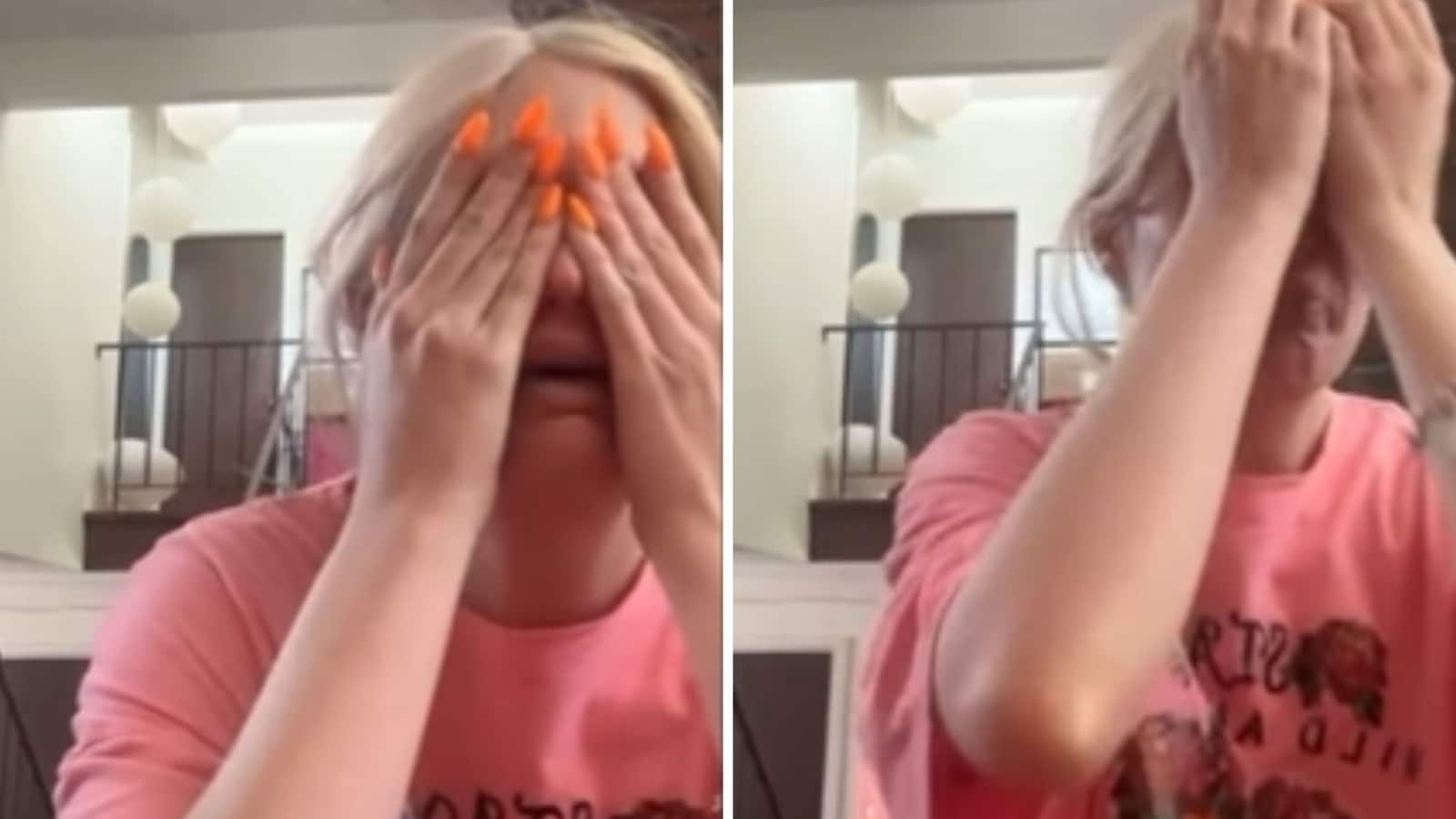 Woman breaks down on camera after discovering boyfriend cheating on her with her friend