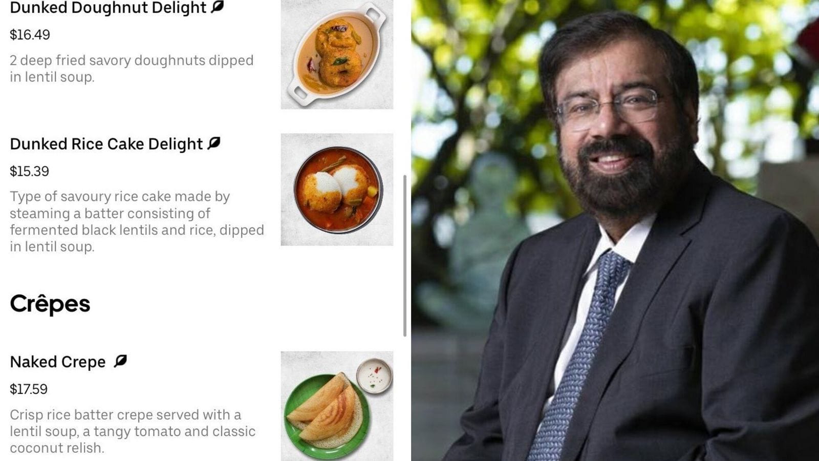 Dosa debuts as ‘naked crepe’ for nearly ₹1,400 in US restaurant, Harsh Goenka shares menu